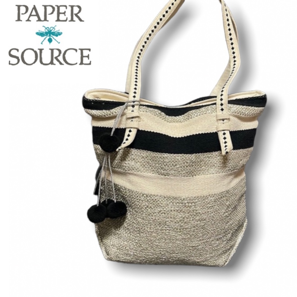 Paper Source Metallic Woven Tote